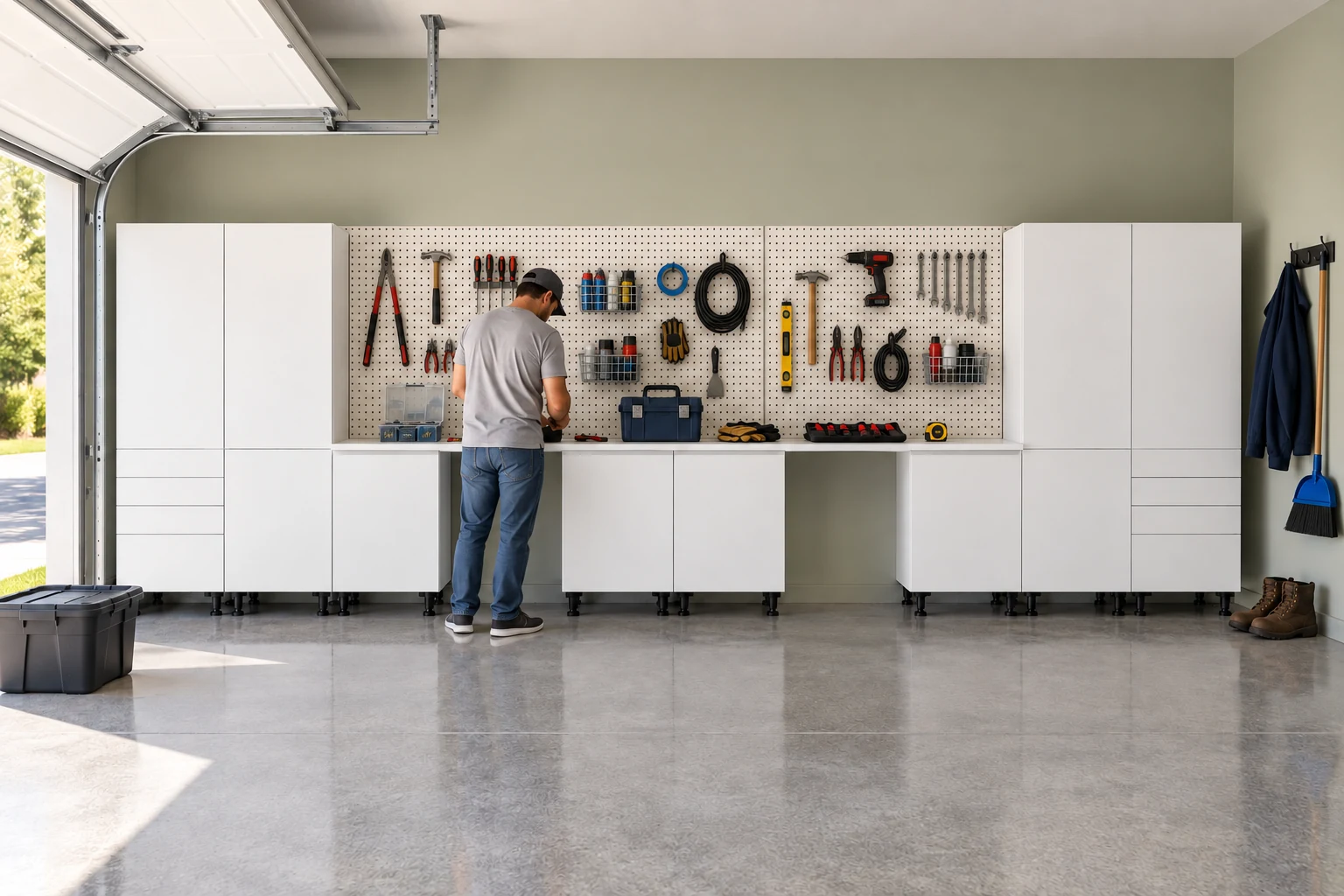 20 ft Active Garage DB4: Door Bases, White finish