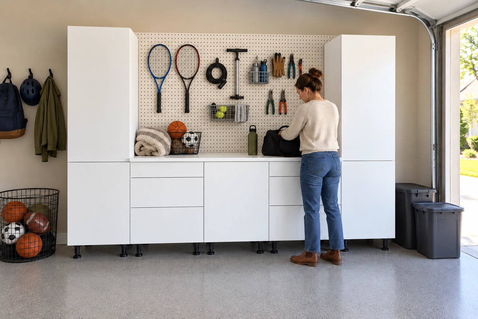 10 ft Family Drop Zone: Drawer Bases, White finish