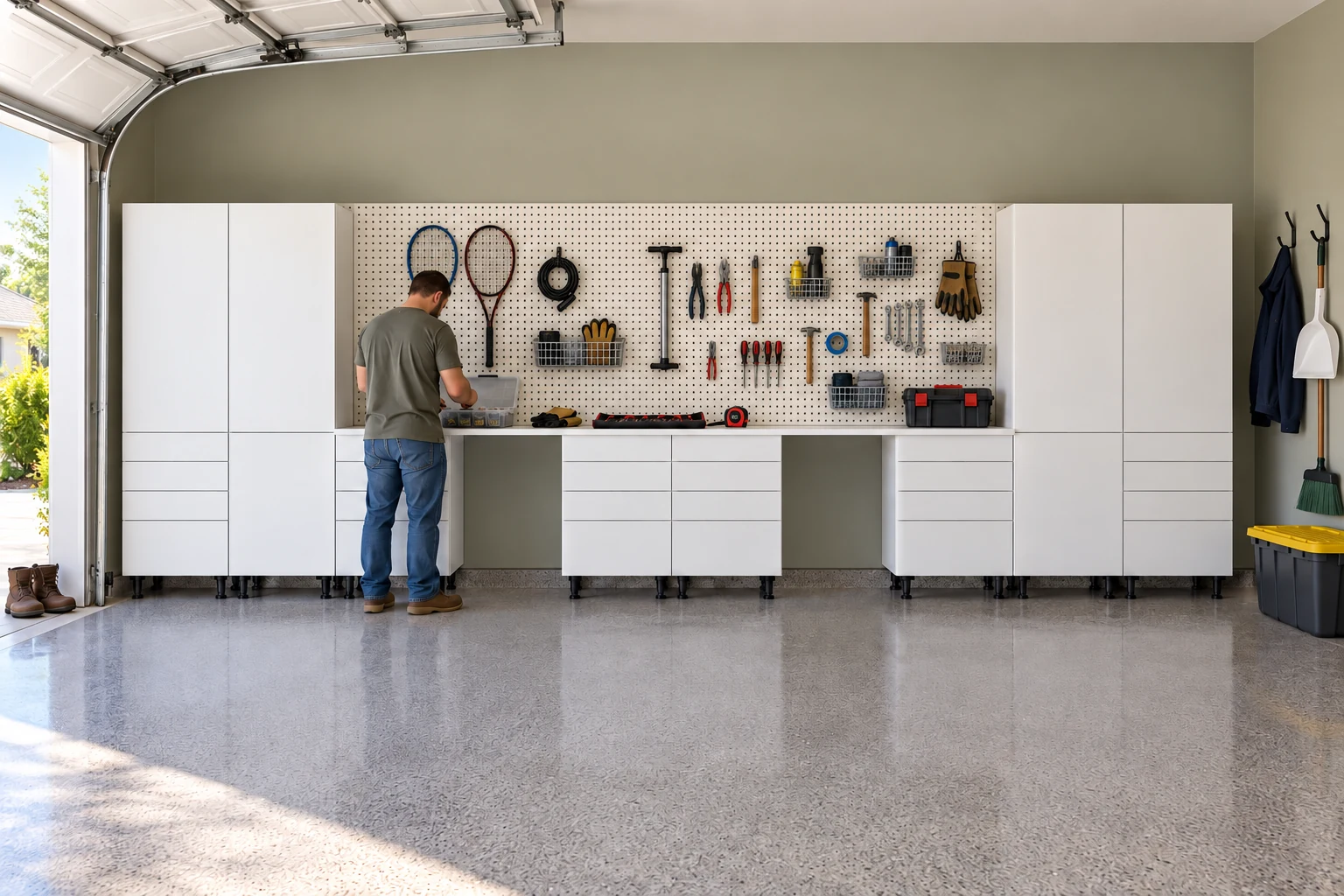 20 ft Active Garage DB4: 4 Drawer Bases, White finish